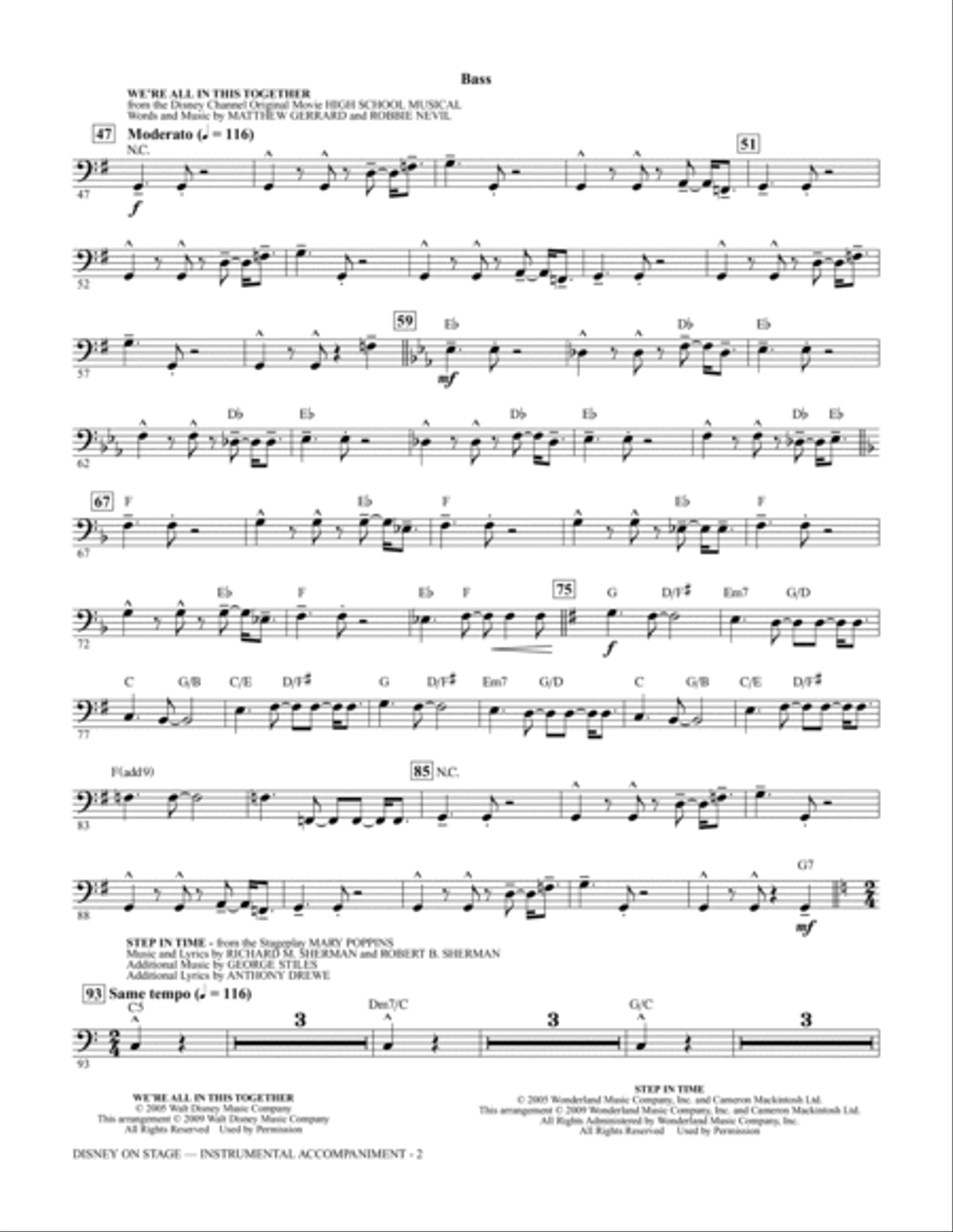 Disney On Stage (Medley) - Bass Choir scores gallery preview page 2