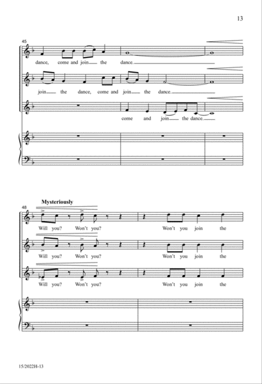 Won't You Join the Dance? SSA scores gallery preview page 12