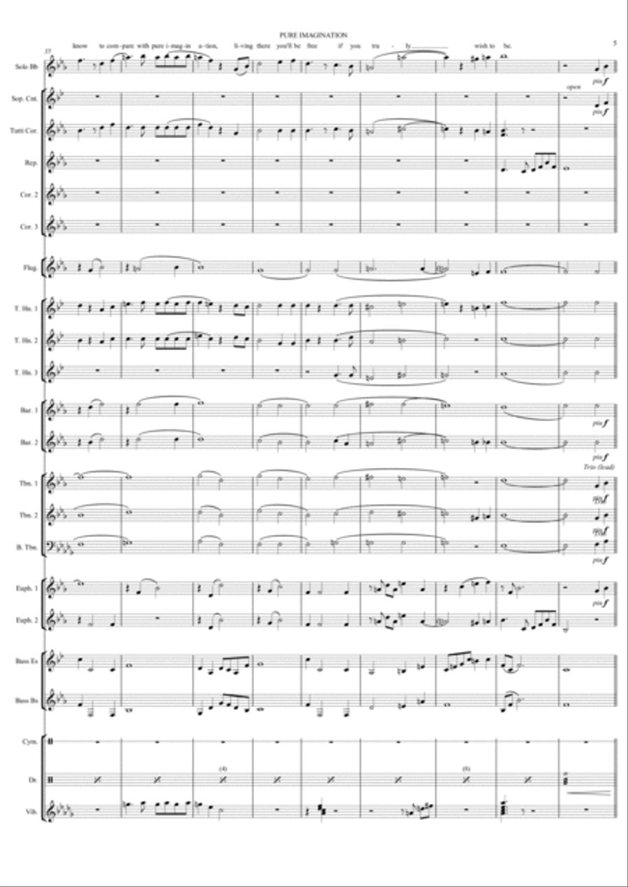 Pure Imagination Brass Band scores gallery preview page 5