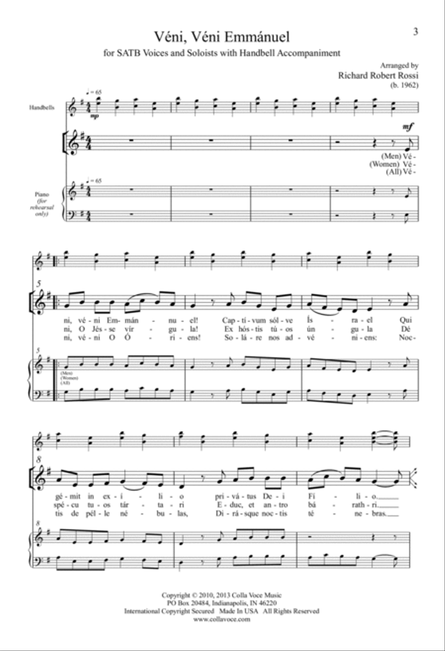 Veni, Veni Emmanuel Veni, Veni Emmanuel 4-Part scores gallery preview page 2