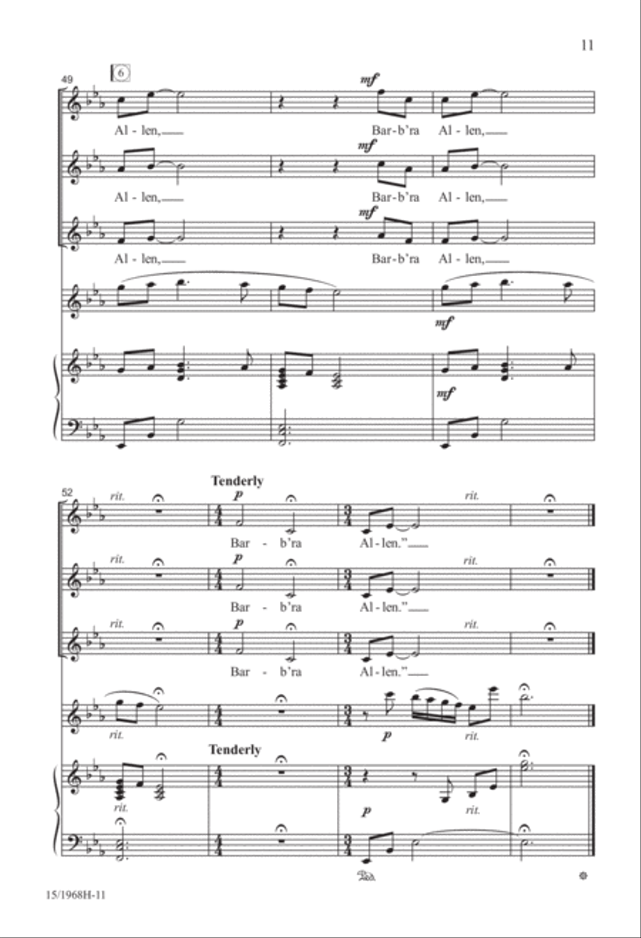 Barbara Allen Barbara Allen SSA scores gallery preview page 11