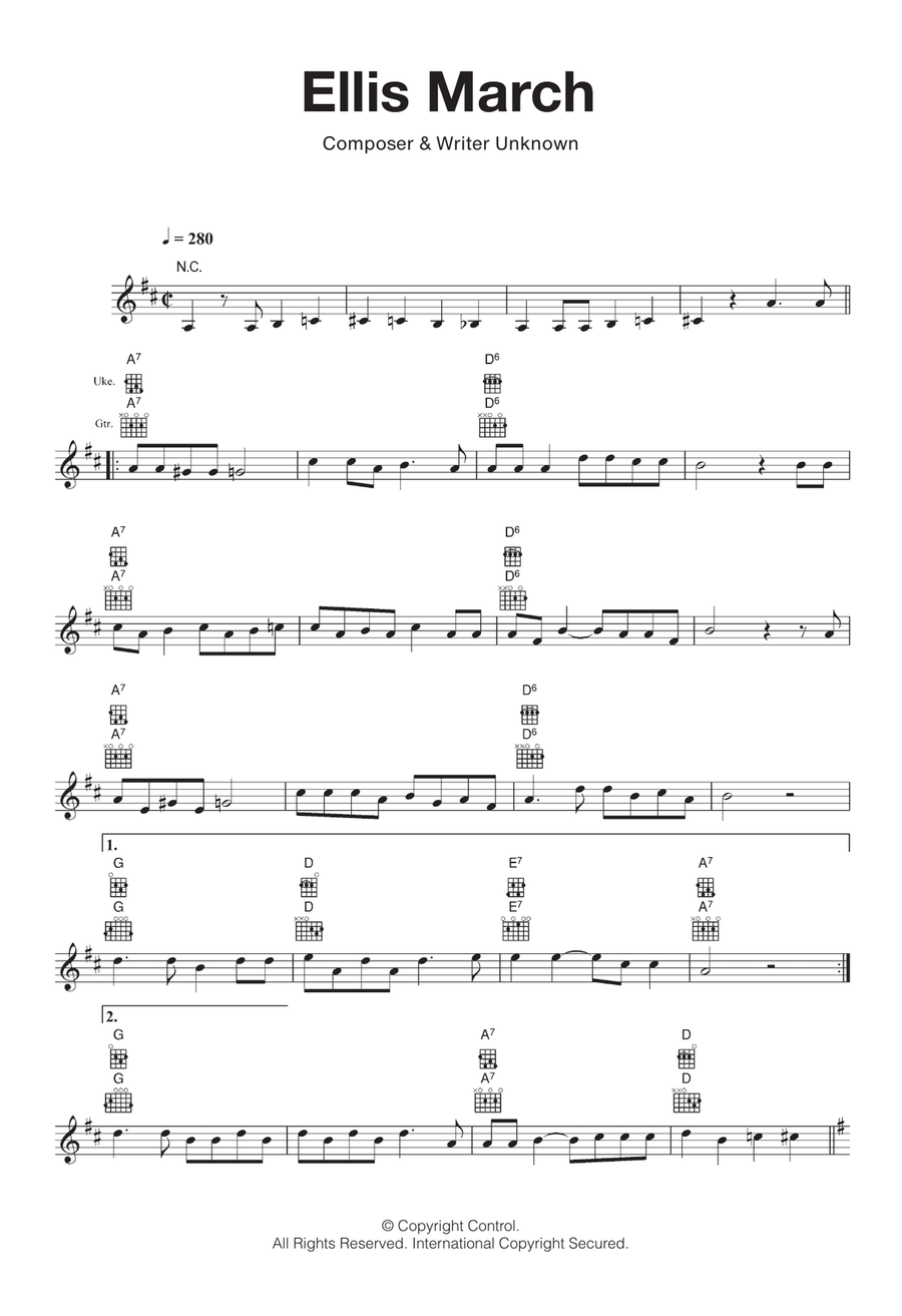 Ellis March Ellis March Ukulele scores gallery preview page 1
