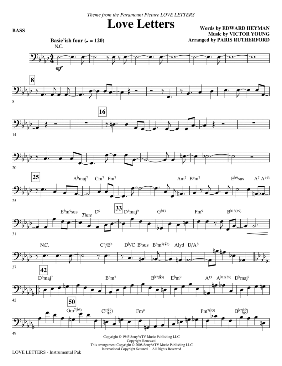 Love Letters - Bass Choir scores gallery preview page 1