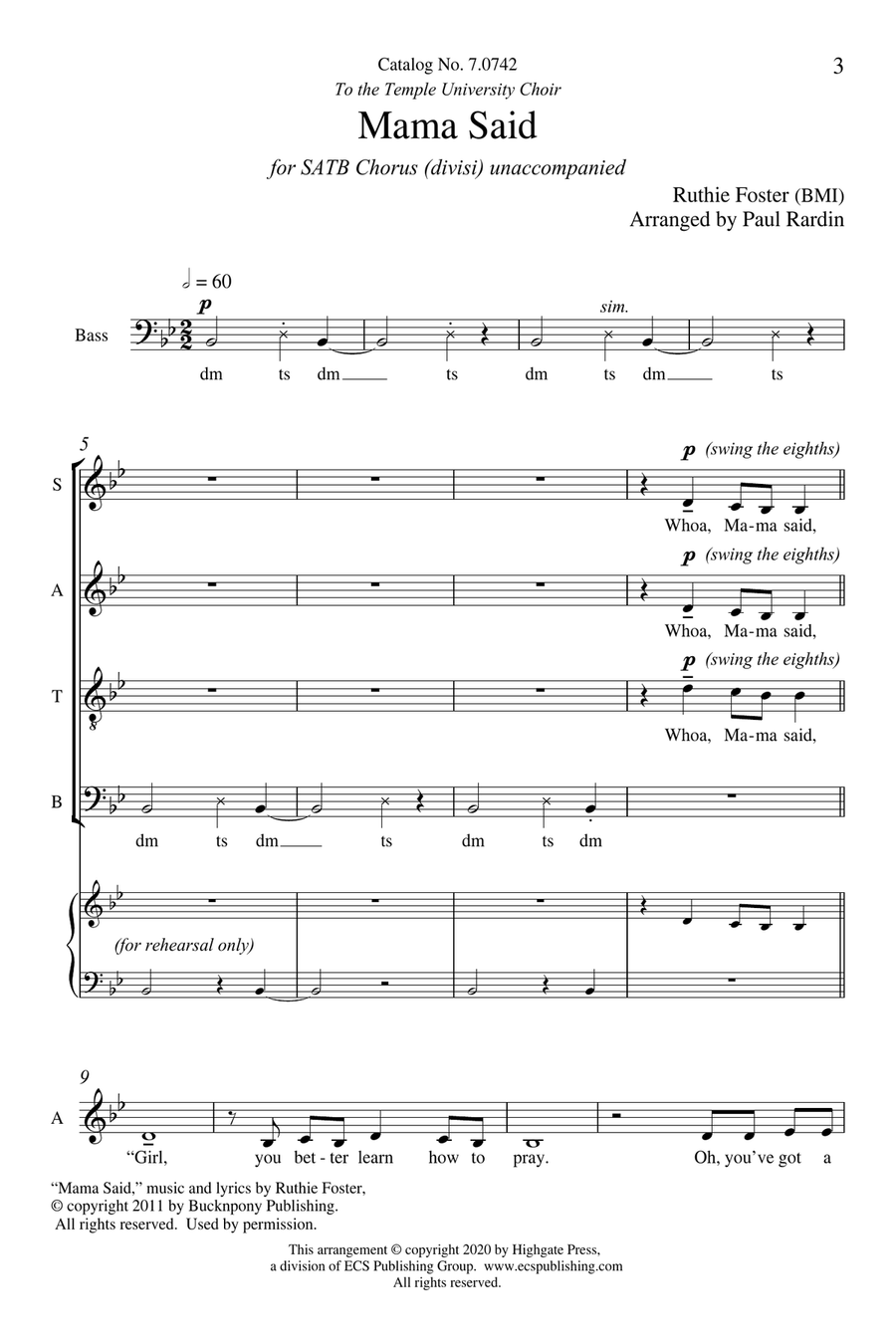 Mama Said Divisi scores gallery preview page 2