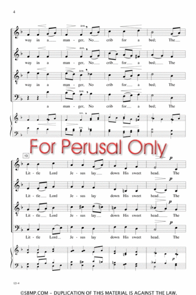 Away in a Manger - SATB Octavo image number null