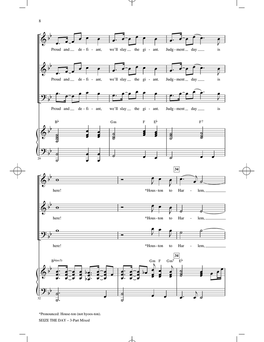 Seize The Day (from Newsies The Musical) (arr. Mac Huff) 3-Part scores gallery preview page 6