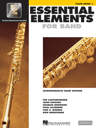 Book cover for Essential Elements for Band – Flute Book 1 with EEi