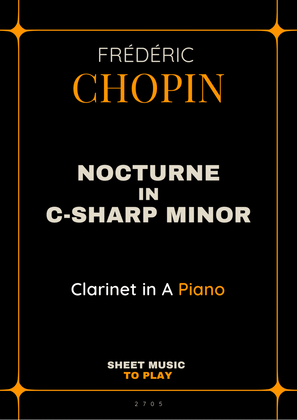 Nocturne No.20 in C-Sharp minor - Clarinet in A and Piano (Full Score and Parts)