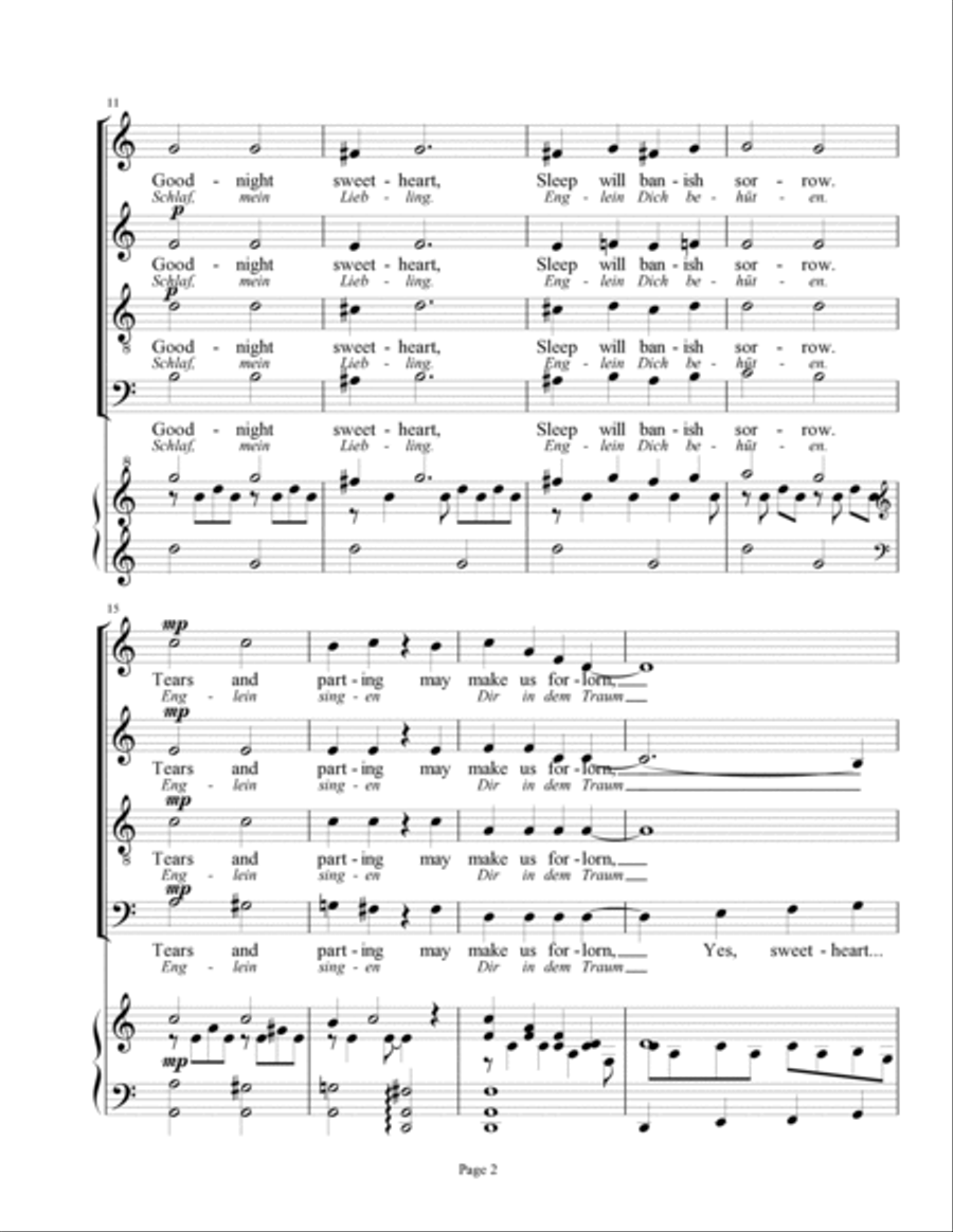 Goodnight Sweetheart 4-Part scores gallery preview page 2