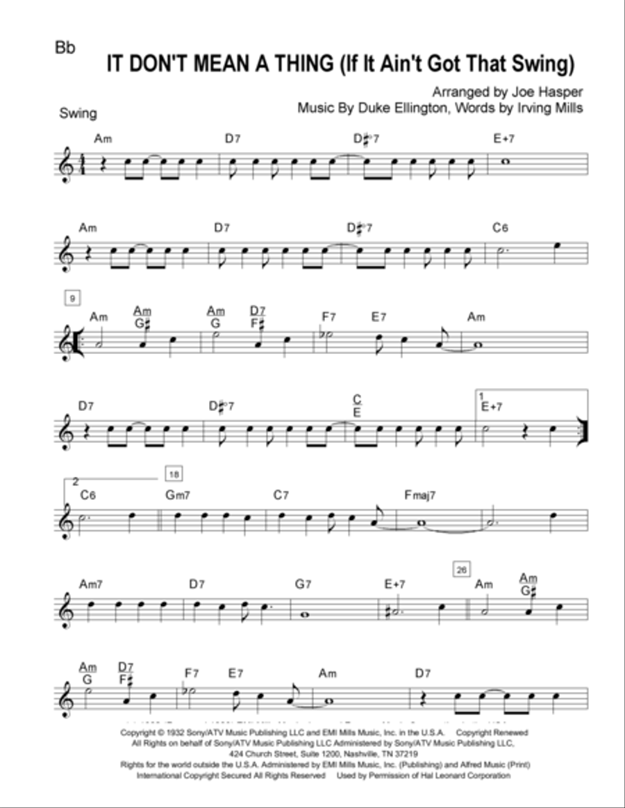 It Don't Mean A Thing (If It Ain't Got That Swing) Jazz Ensemble scores gallery preview page 5