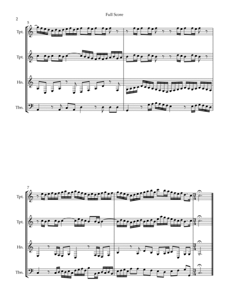 Cantata Herz und Mund und Tat und Leben (J.S. Bach BWV 147) for Brass Quartet image number null