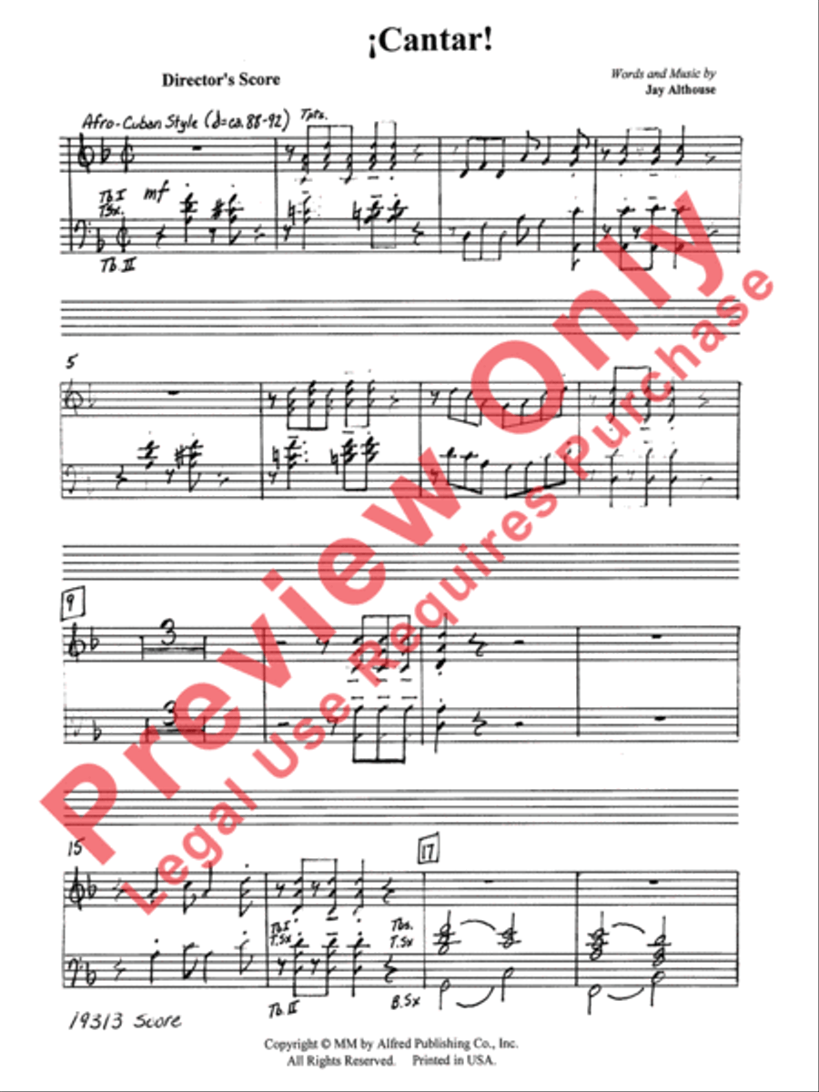 ¡Cantar! (Sing!) Choir scores gallery preview page 2