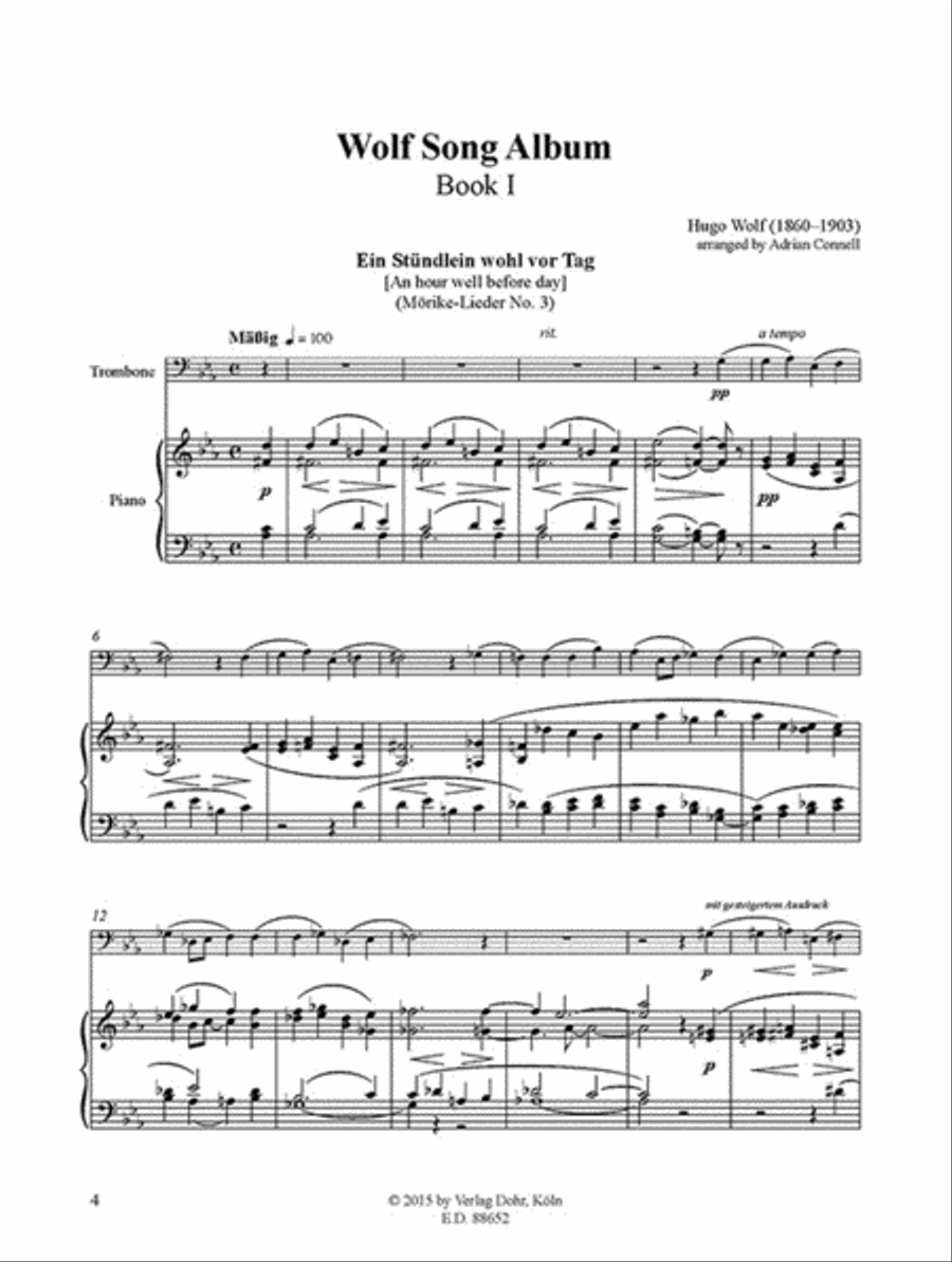 Wolf Song Album I (für Posaune und Klavier) Bassoon Solo scores gallery preview page 2