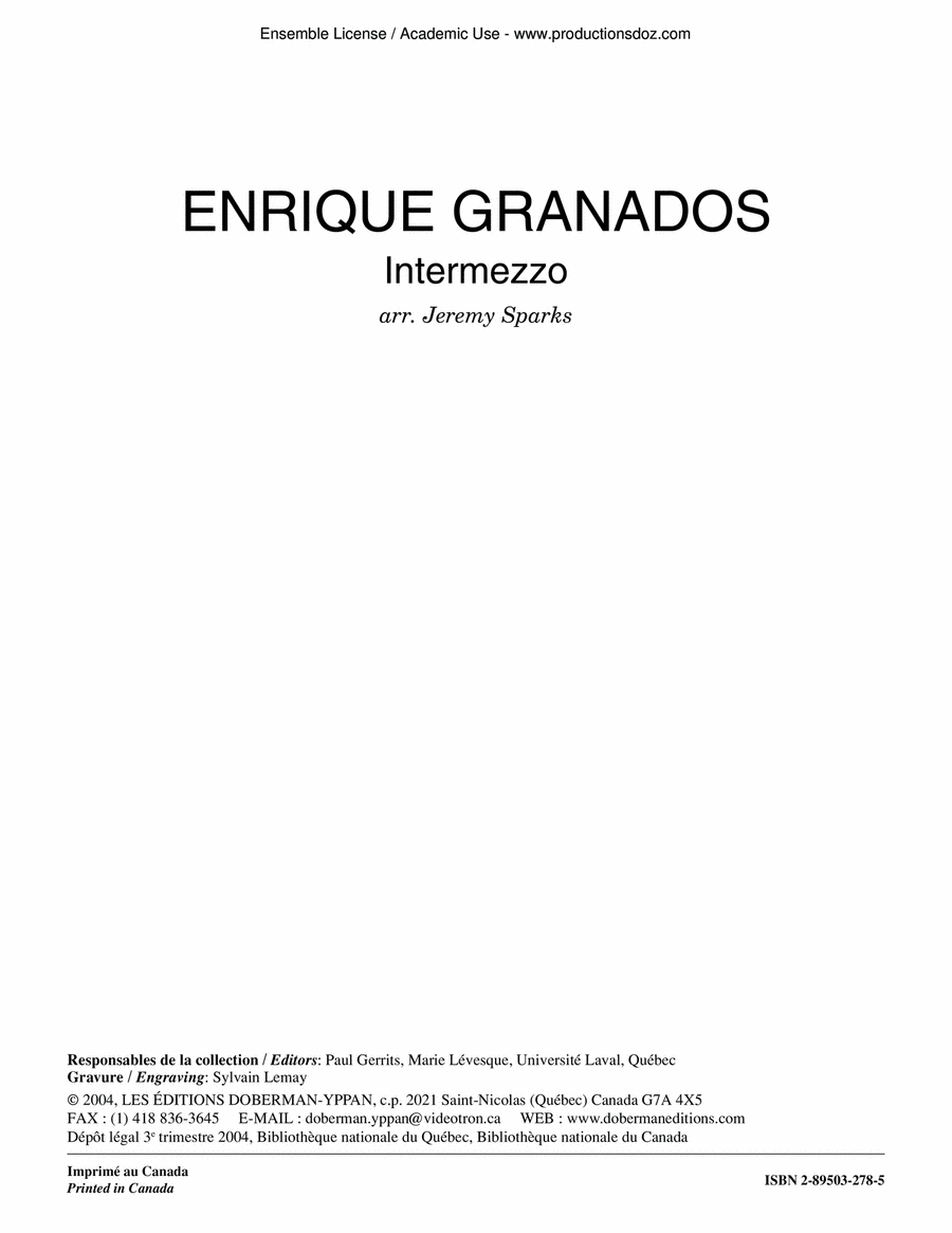 Intermezzo Guitar Ensemble scores gallery preview page 1