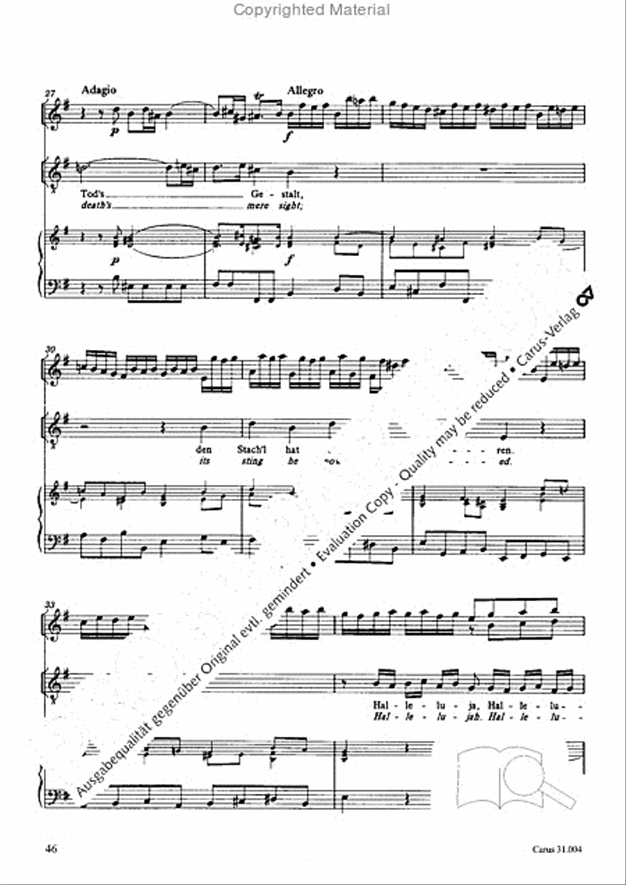 Christ lay in death's cold prison (Christ lag in Todesbanden) 4-Part scores gallery preview page 44