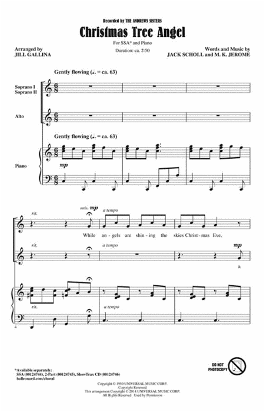 Christmas Tree Angel Christmas Tree Angel Show Choir scores gallery preview page 2
