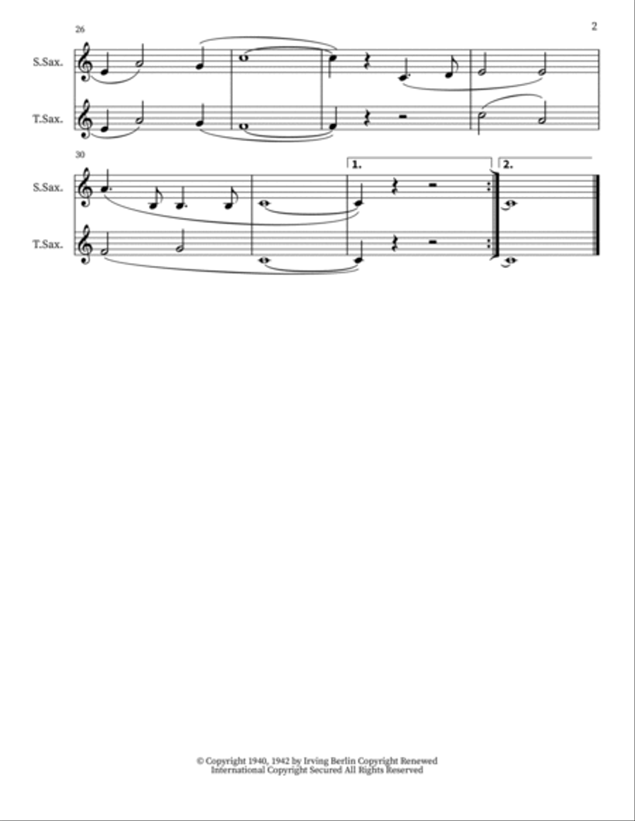 White Christmas Woodwind Duet scores gallery preview page 2