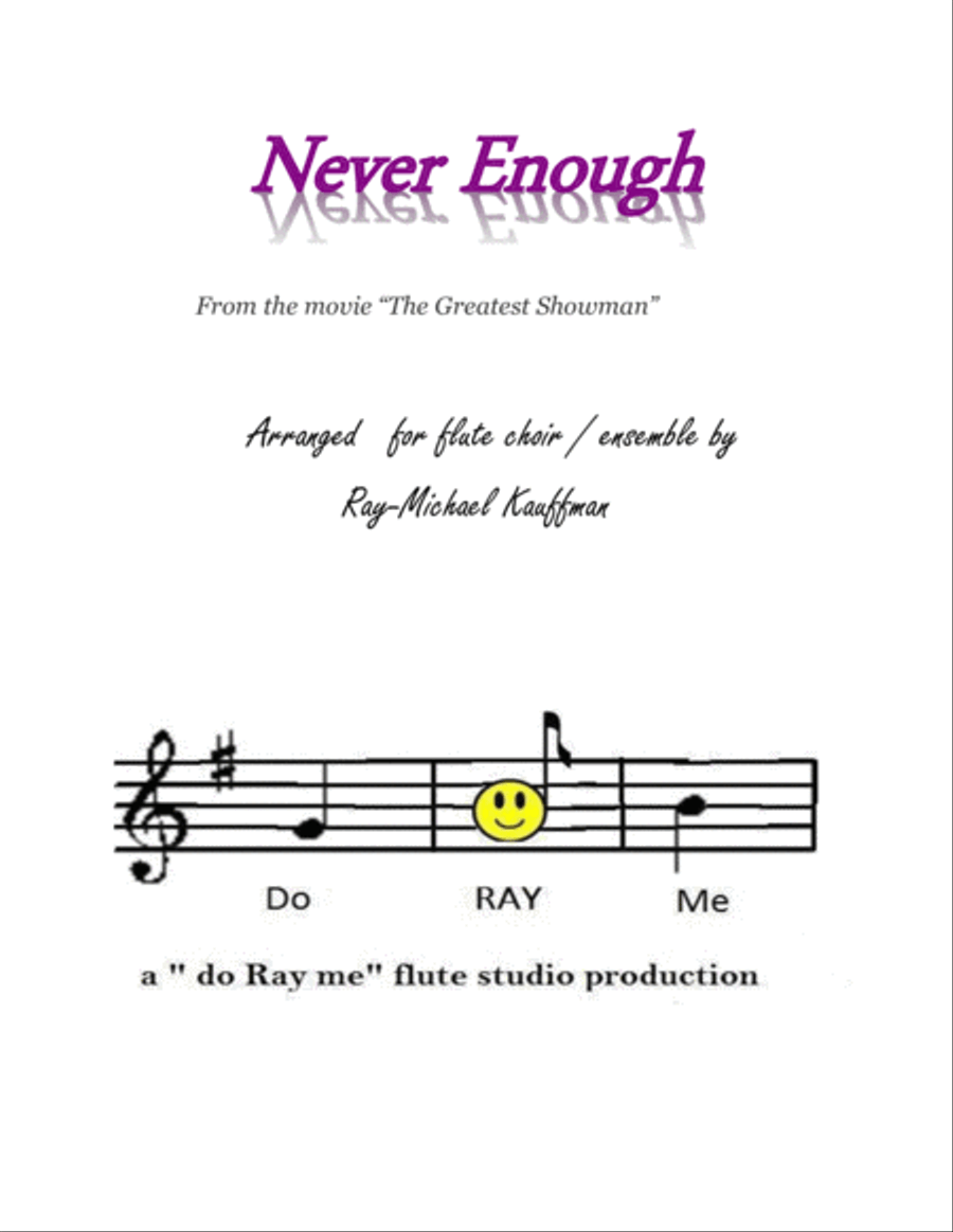 Never Enough Flute Choir scores gallery preview page 1