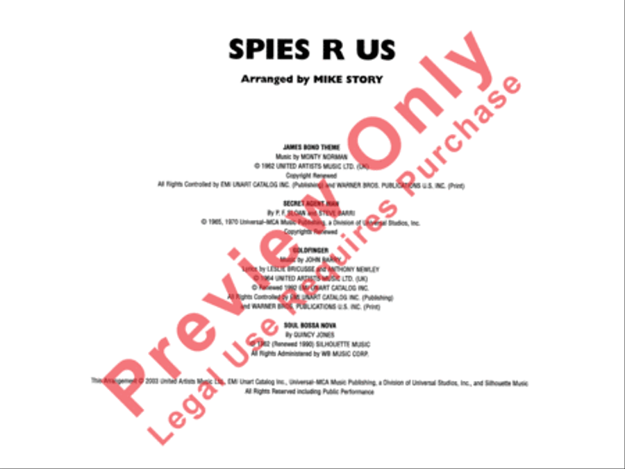 Spies R Us Jazz Ensemble scores gallery preview page 4
