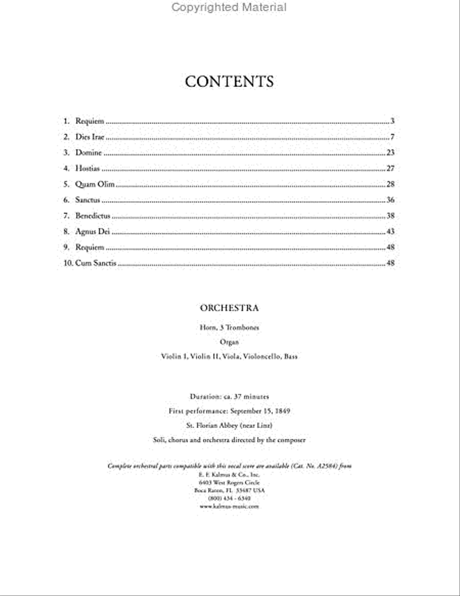 Requiem in D minor, WAB 39 Choir scores gallery preview page 2
