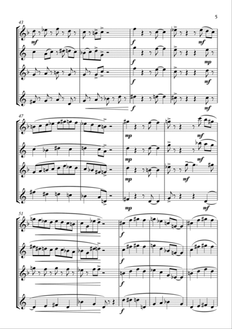 i Sax - Saxophone Quartet Saxophone Quartet scores gallery preview page 5