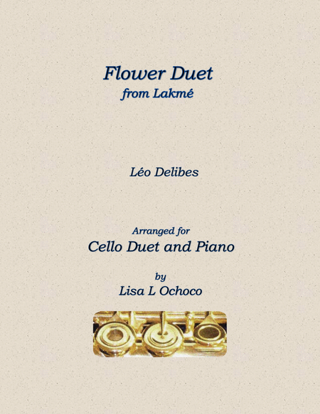 Flower Duet from Lakme for Cello Duet and Piano image number null
