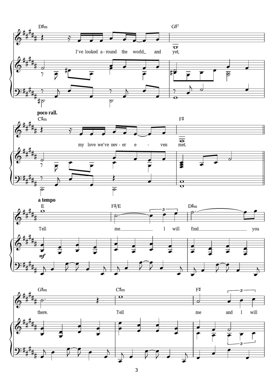 Tell Me Tell Me Piano, Vocal scores gallery preview page 3