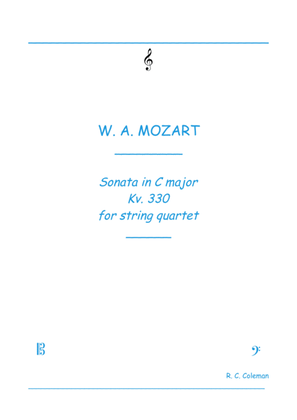 Book cover for Mozart Sonata kv. 330 for String quartet