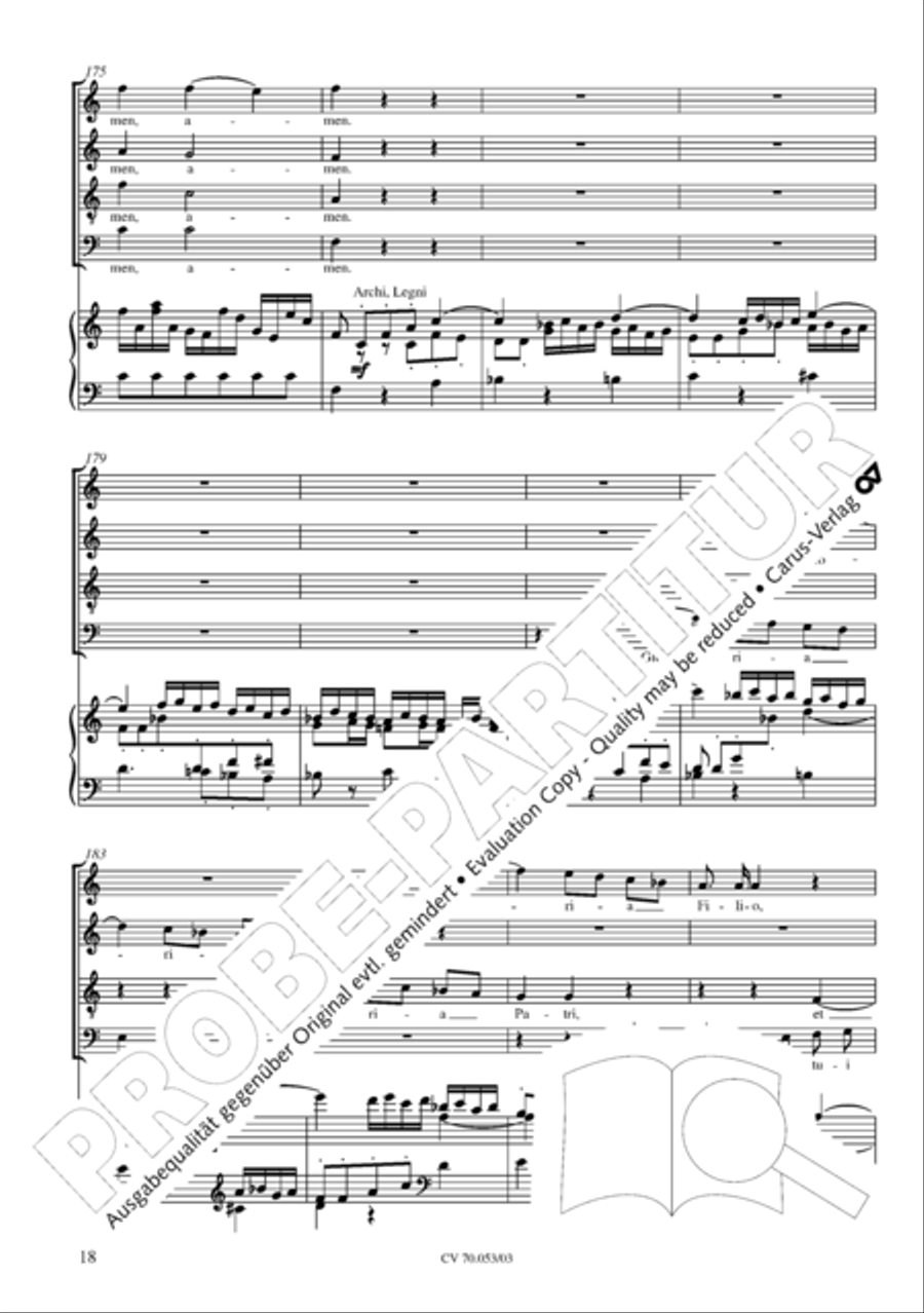 Magnificat in C major 4-Part scores gallery preview page 19