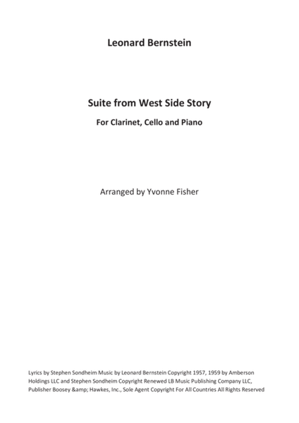 Suite from West Side Story for Clarinet, Cello and Piano