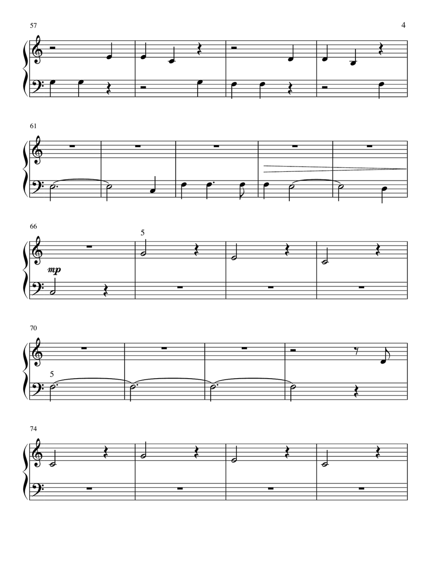 Tightrope Easy Piano scores gallery preview page 5