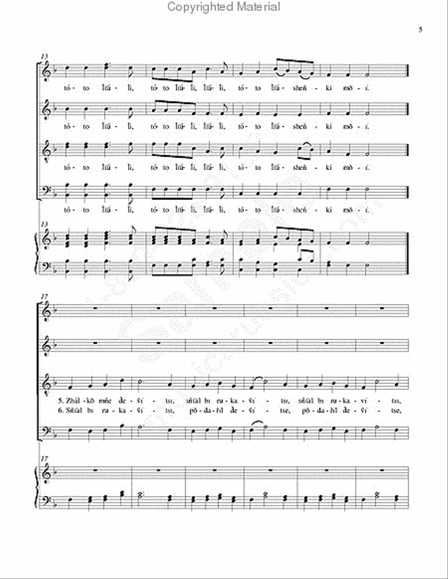 Brightly Shines the Moon 4-Part scores gallery preview page 4