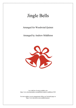 Book cover for Jingle Bells arranged for Wind Quintet