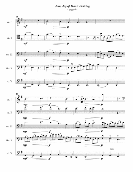 Bach: Jesu, Joy of Man's Desiring for Cello Choir image number null
