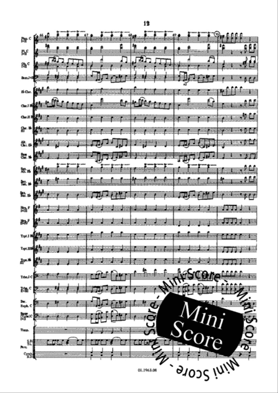 Ouverture Pour Orchestre Militaire Concert Band scores gallery preview page 18