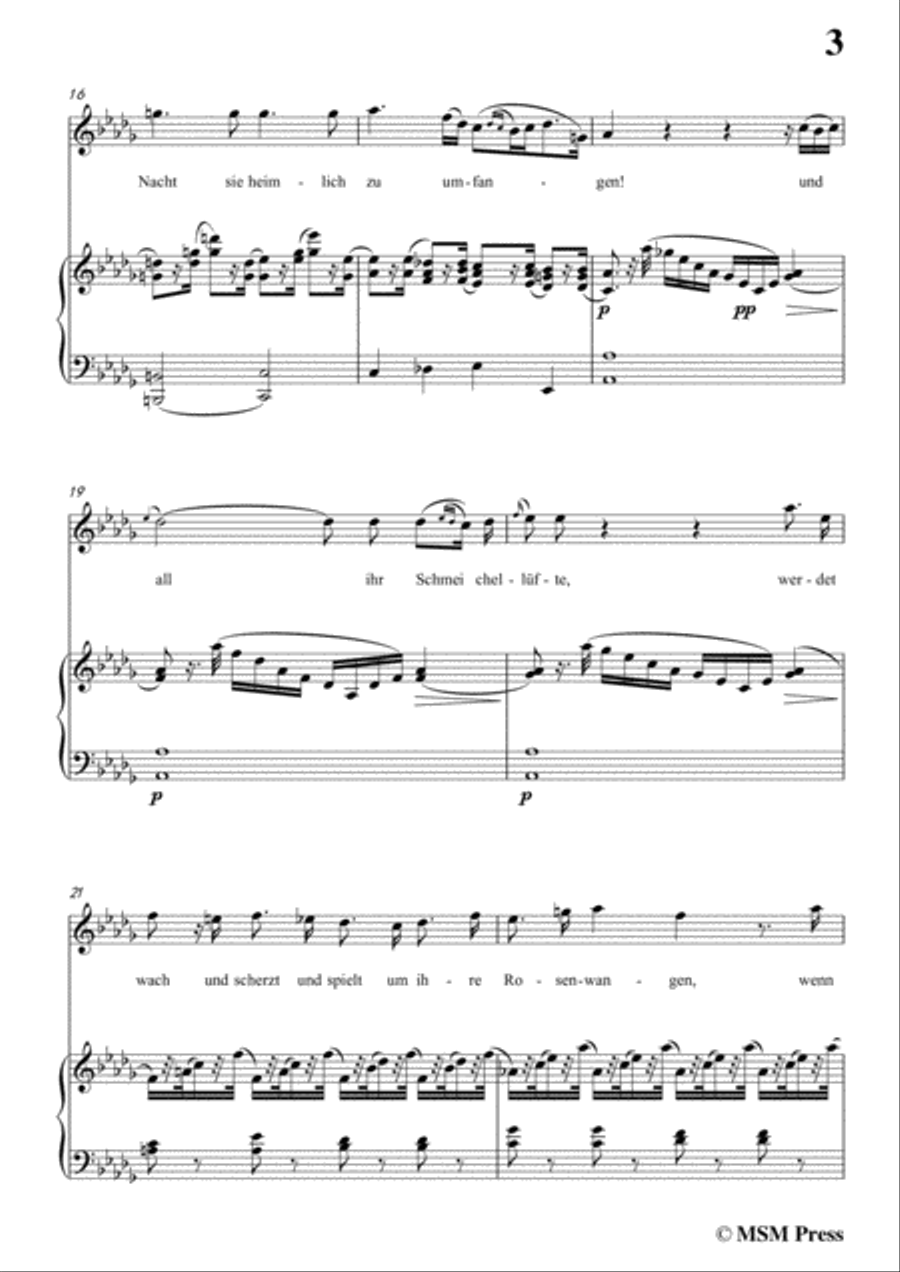 Schubert-Die Erwartung,Op.116,in D flat Major,for Voice&Piano Voice scores gallery preview page 5