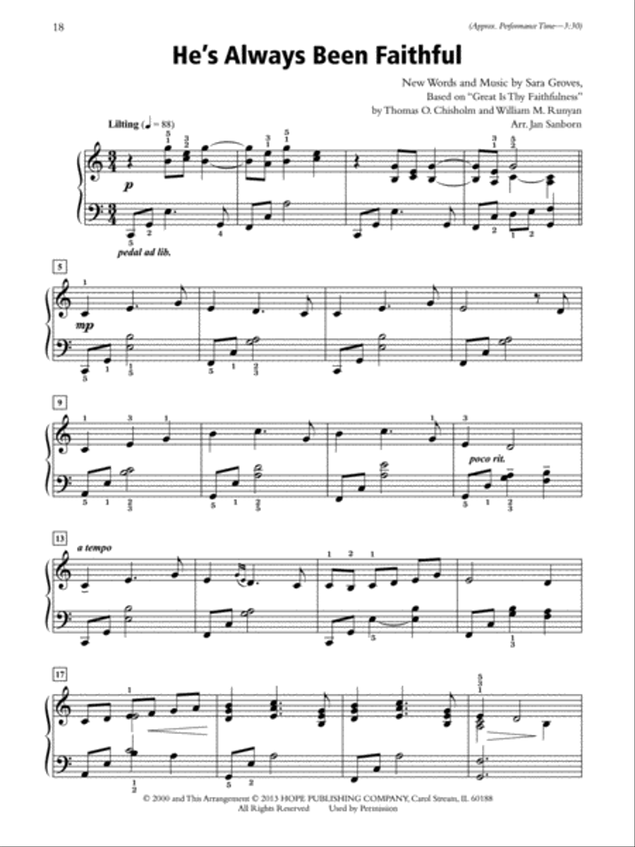 Piano Solos of Praise Favorites Piano Solo scores gallery preview page 5