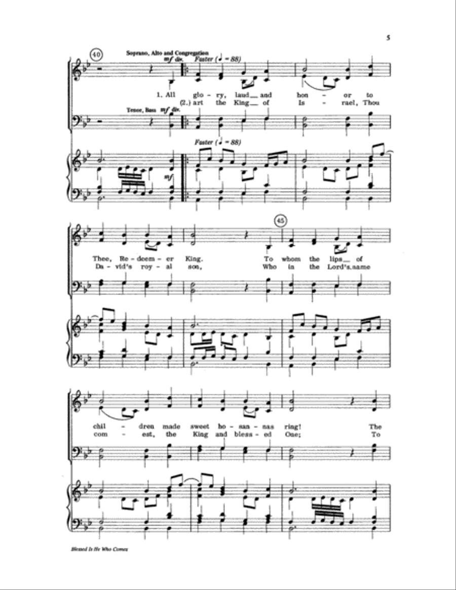 Blessed Is He Who Comes Choir scores gallery preview page 5