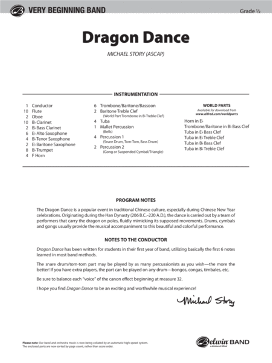 Dragon Dance: Score Concert Band scores gallery preview page 1