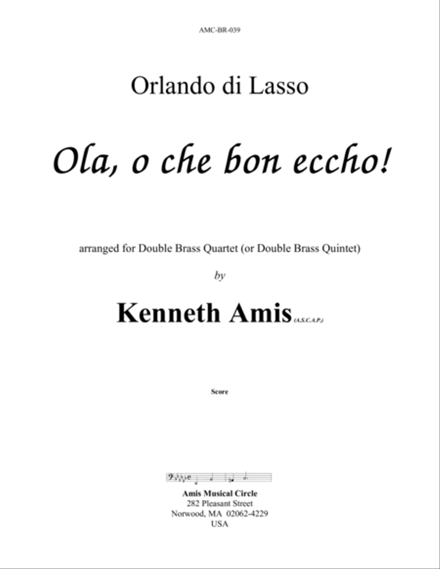 Ola, o che bon eccho! Horn scores gallery preview page 1
