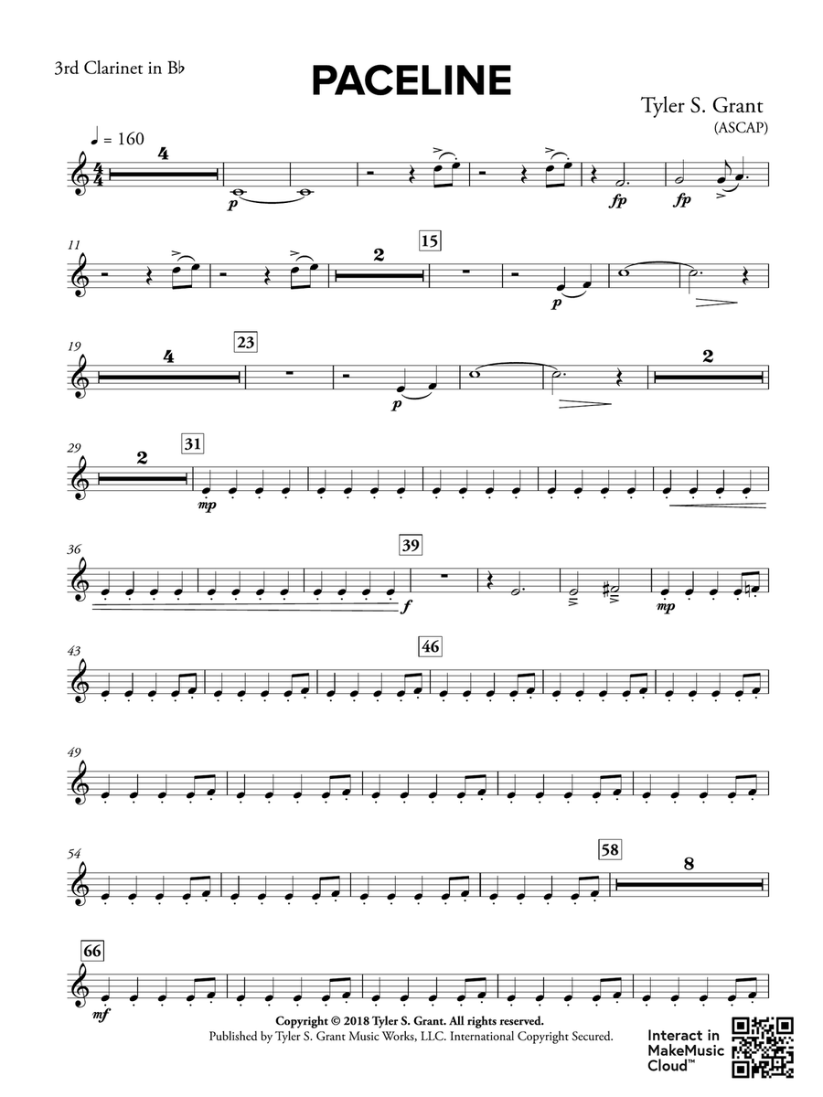 Paceline: 3rd B-flat Clarinet