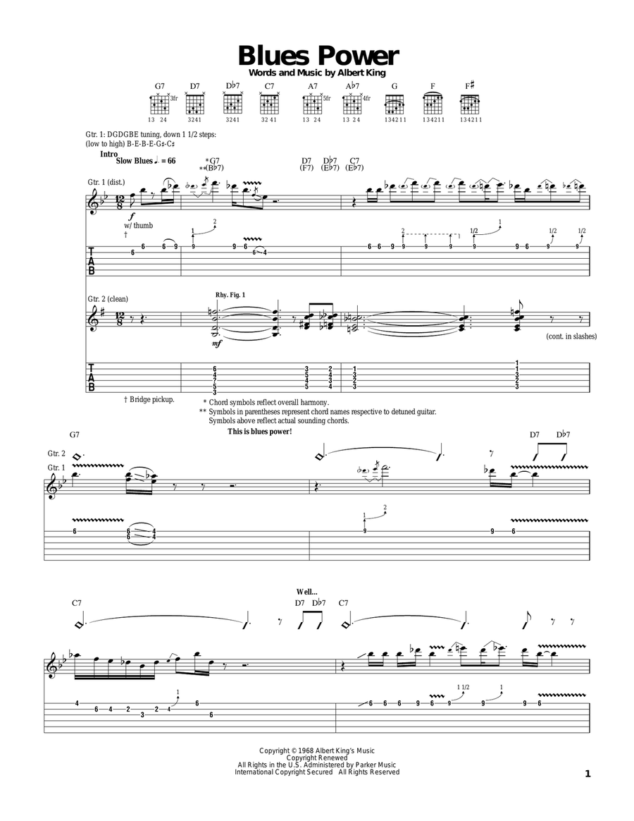 Blues Power Blues Power Acoustic Guitar scores gallery preview page 1