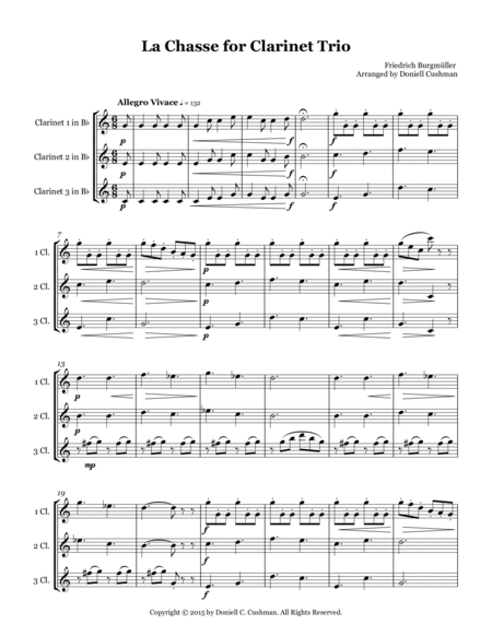 La Chasse - Clarinet Trio image number null