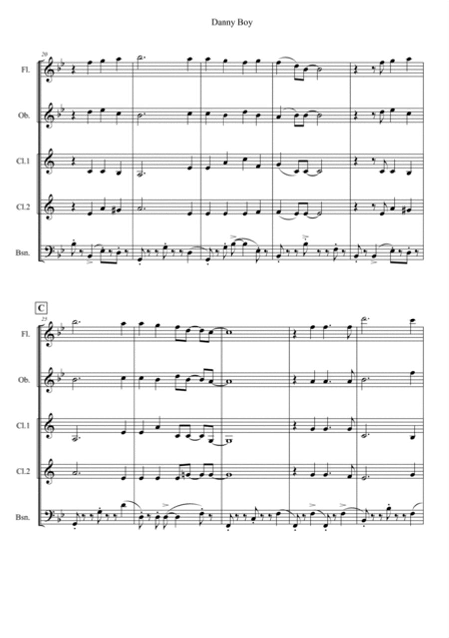 Danny Boy Danny Boy Woodwind Ensemble scores gallery preview page 3