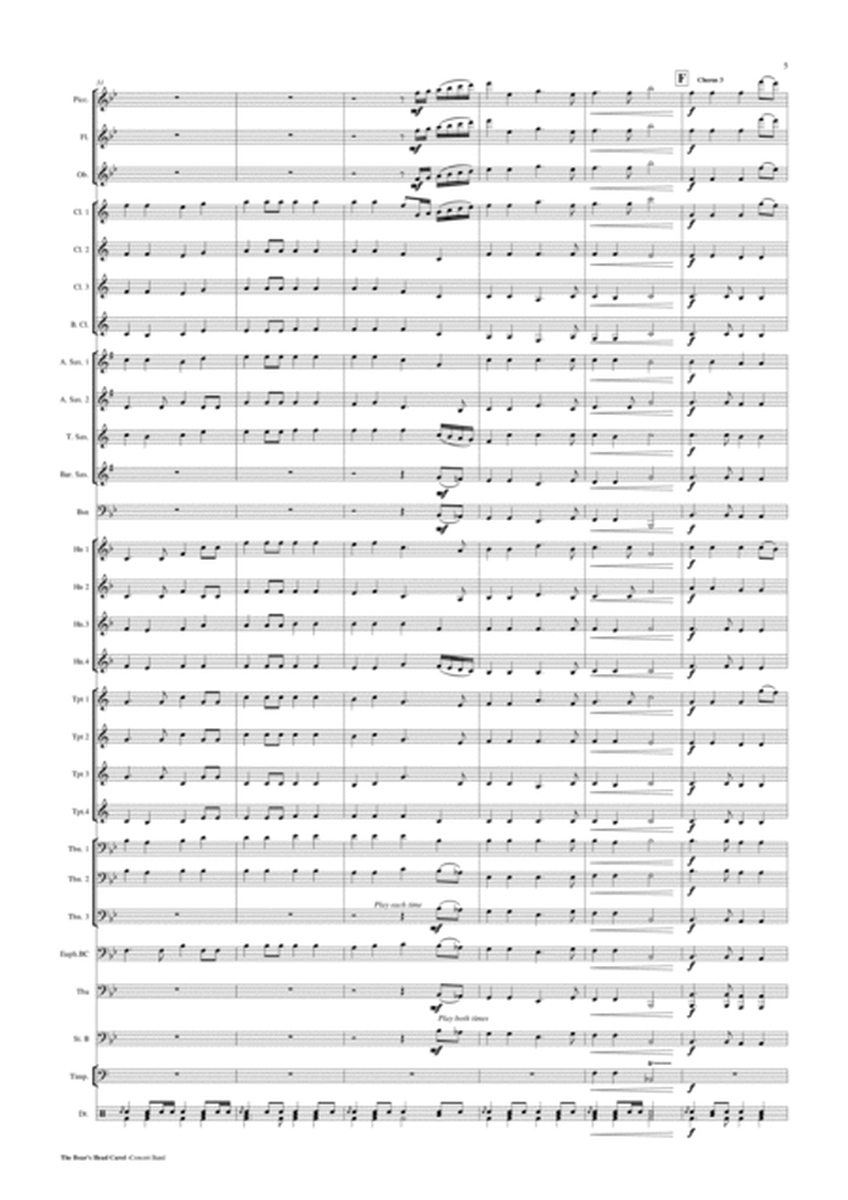 The Boar's Head Carol - Concert Band Score and Parts PDF image number null