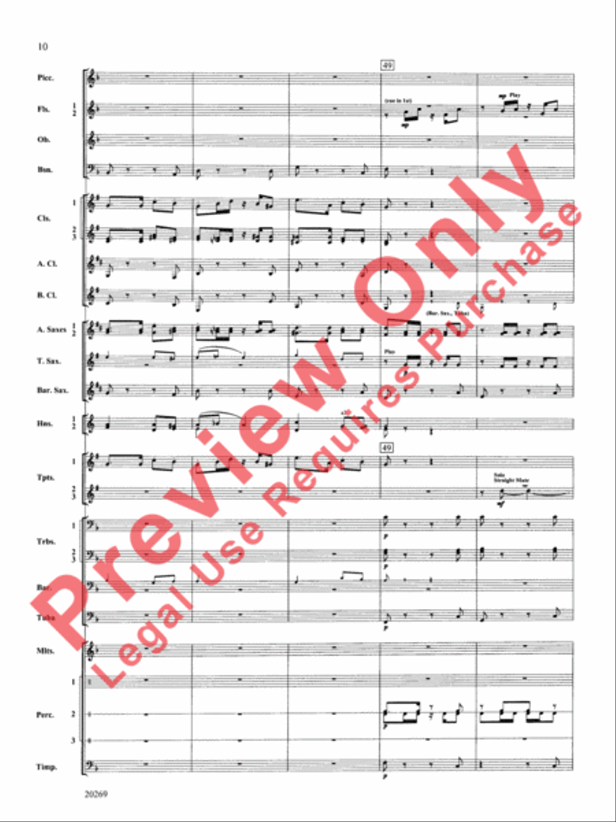 Night in the Tropics Concert Band scores gallery preview page 11