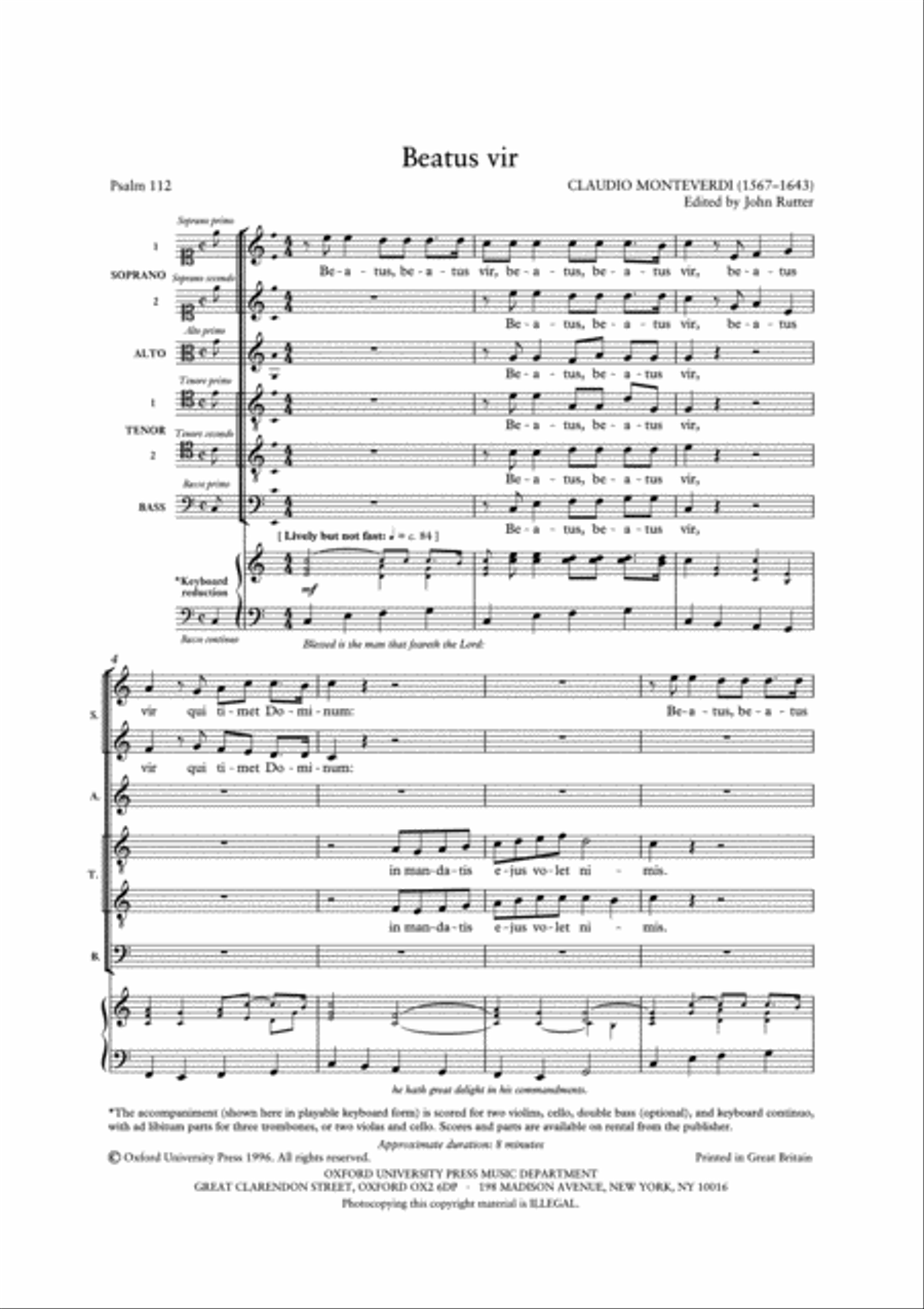 Beatus vir Choir scores gallery preview page 2
