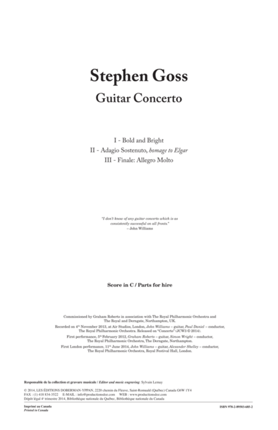Guitar Concerto Orchestra scores gallery preview page 1
