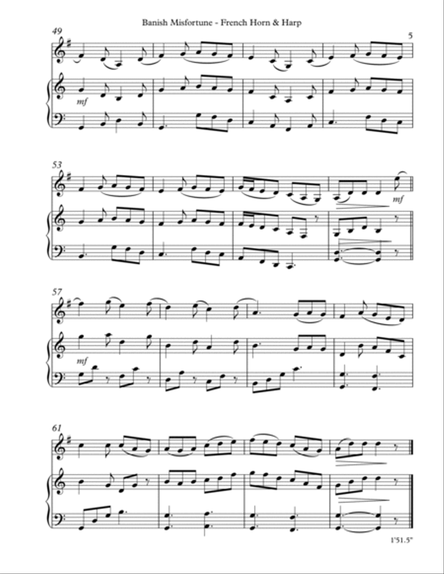 Banish Misfortune for French Horn & Harp image number null