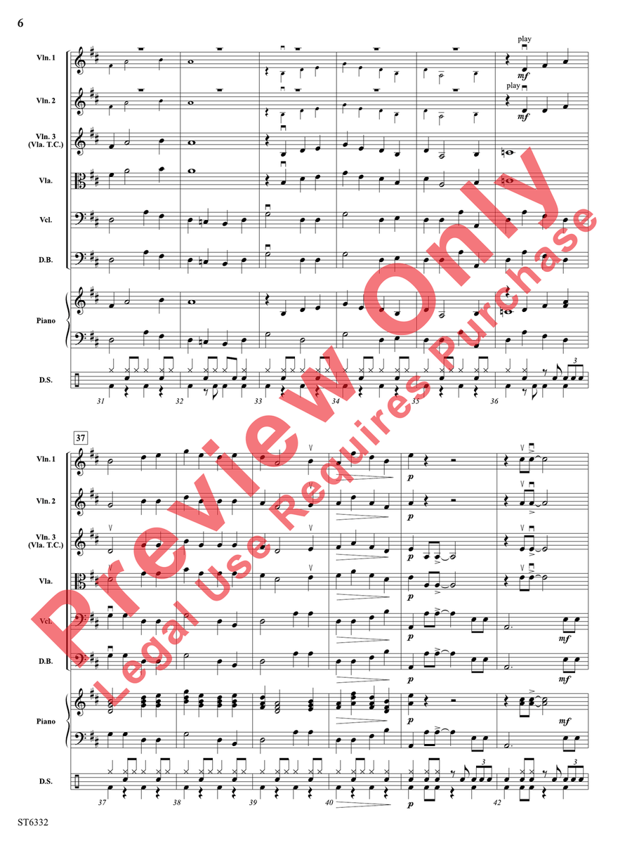 D Jam Blues String Orchestra scores gallery preview page 7